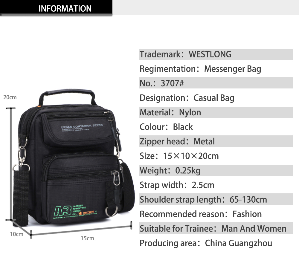 Tactical Men Messenger Nylon B - огляд і ціна Edc Carry Bag