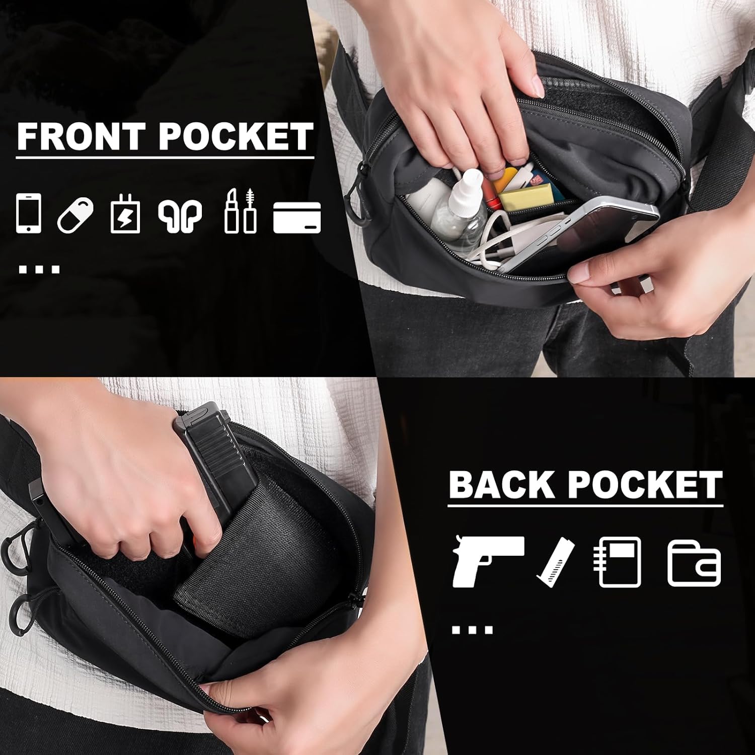 Tactical Fanny Pack with Holst - огляд і ціна Edc Pistol Carry Bag